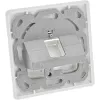 Conjunto de moldura InLine para 1x RJ45 conector fêmea/inserto LSA, Keystone SNAP-In, branco RAL9010