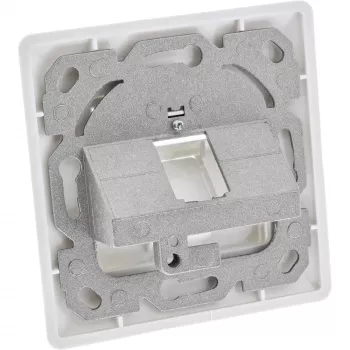 Conjunto de moldura InLine para 1x RJ45 conector fêmea/inserto LSA, Keystone SNAP-In, branco RAL9010