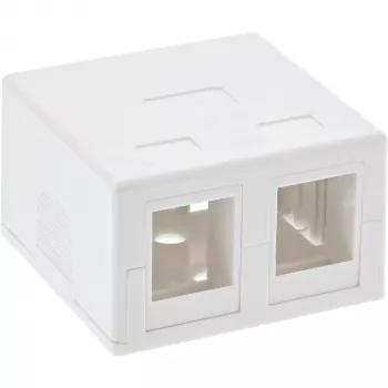 Caixa de superfície InLine para Keystone 2x RJ45 branco 76202B