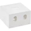 Caixa de superfície InLine para Keystone 2x RJ45 branco 76202B