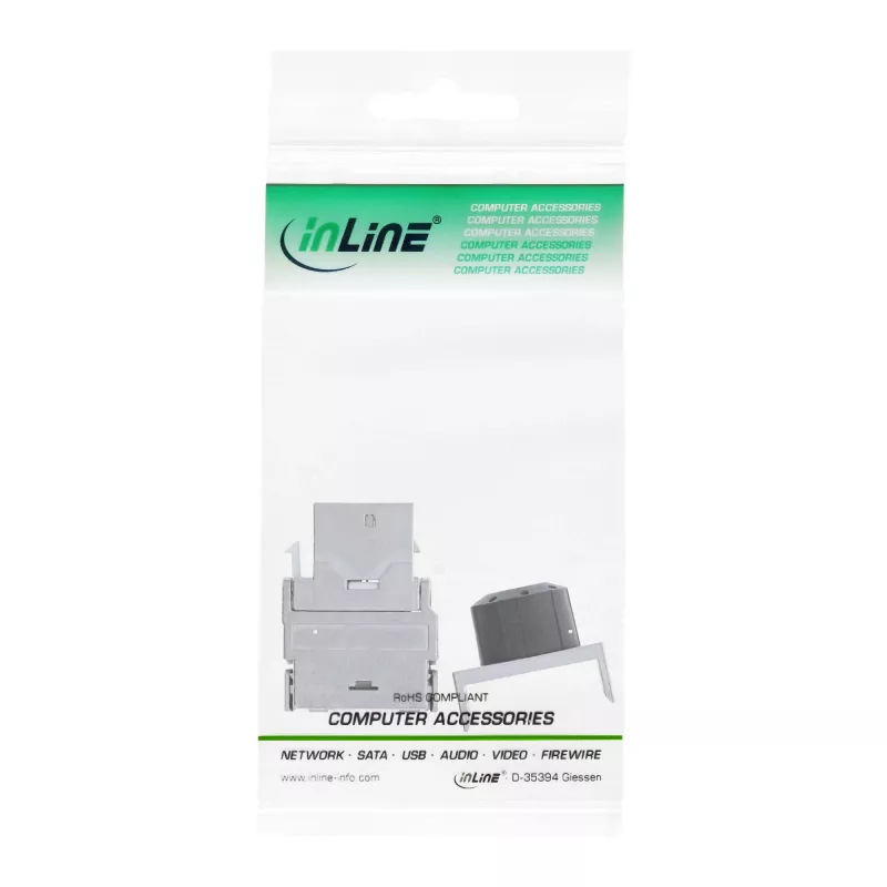 Módulo Snap-In RJ45 Keystone Jack InLine Premium Cat.6a, com tampa de proteção contra pó