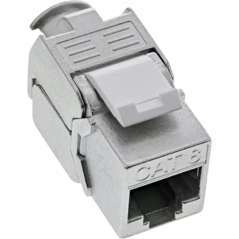 Módulo Snap-In RJ45 Keystone Jack InLine Cat.8.1 plano metálico 1 unid.