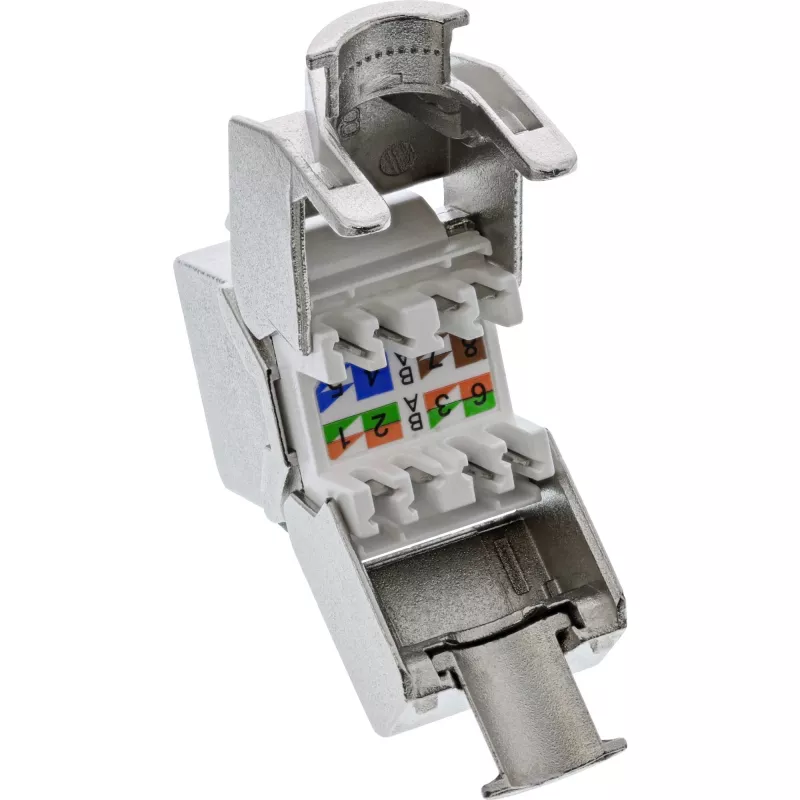 Módulo Snap-In RJ45 Keystone Jack InLine Cat.8.1 plano metálico 1 unid.