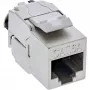 Keystone Jack RJ45 InLine fino, SNAP-In, Cat.6A, abraçadeira de cabo integrada
