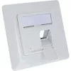Conjunto de moldura InLine para 2x RJ45 Keystone SNAP-In, branco RAL9010