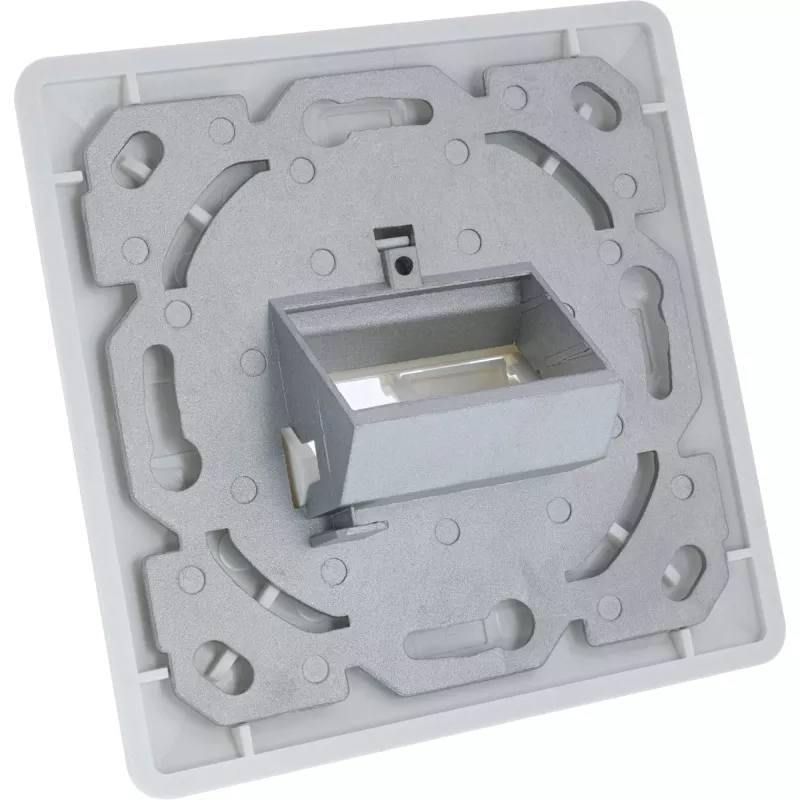 Conjunto de moldura InLine para 2x RJ45 Keystone SNAP-In, branco RAL9010