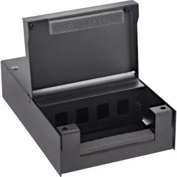 Caixa de montagem de superfície InLine para Keystone 4x RJ45 preto 76202X