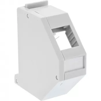 Suporte Keystone InLine para calha DIN, 1 porta, cinzento claro