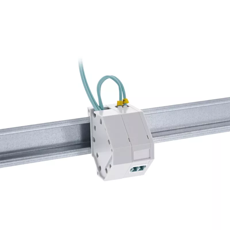 Suporte de módulo Keystone SNAP-In de fibra ótica InLine, 1 porta para calha DIN