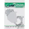 Suporte de módulo Keystone SNAP-In de fibra ótica InLine, 1 porta para calha DIN