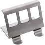 Suporte de calha DIN Snap-In Keystone metálico InLine 76203E, triplo