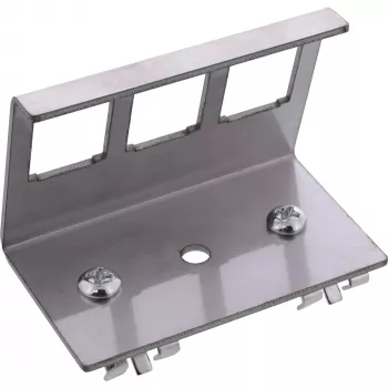 Suporte de calha DIN Snap-In Keystone metálico InLine 76203E, triplo