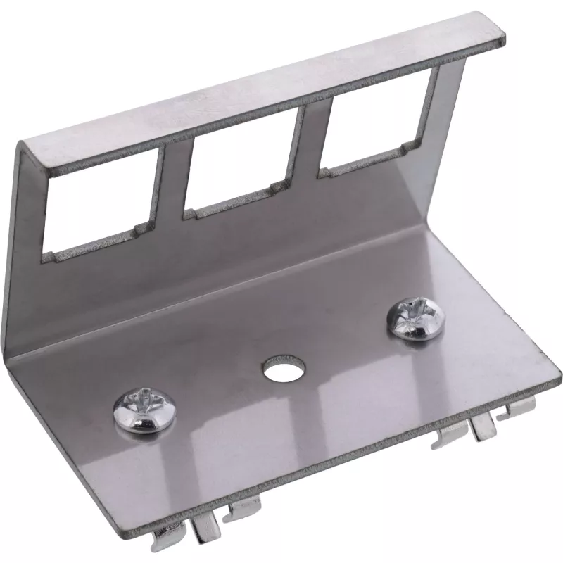 Suporte de calha DIN Snap-In Keystone metálico InLine 76203E, triplo