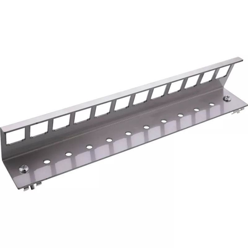 InLine 76203I Fixação snap-in Keystone metálica para calha DIN, 12 portas