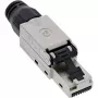 InLine Ficha RJ45 Cat.6A 500MHz, para montagem no campo, blindada, com tampa de rosca