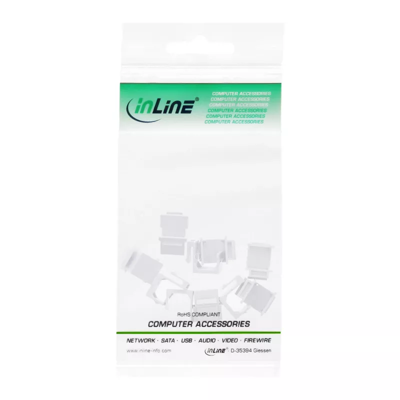 InLine Tampa cega Keystone SNAP-In para ranhura de módulo, branco, 10 unid.