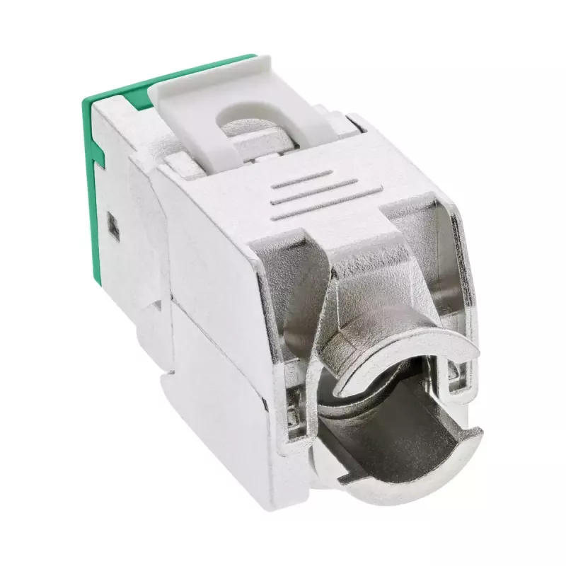 InLine Conector fêmea RJ45 Keystone, blindado, Cat.6A, verde, pack de 8