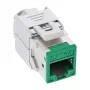InLine Conector fêmea RJ45 Keystone, blindado, Cat.6A, verde, pack de 8