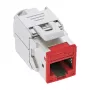 InLine Conector fêmea RJ45 Keystone, blindado, Cat.6A, vermelho, pack de 8