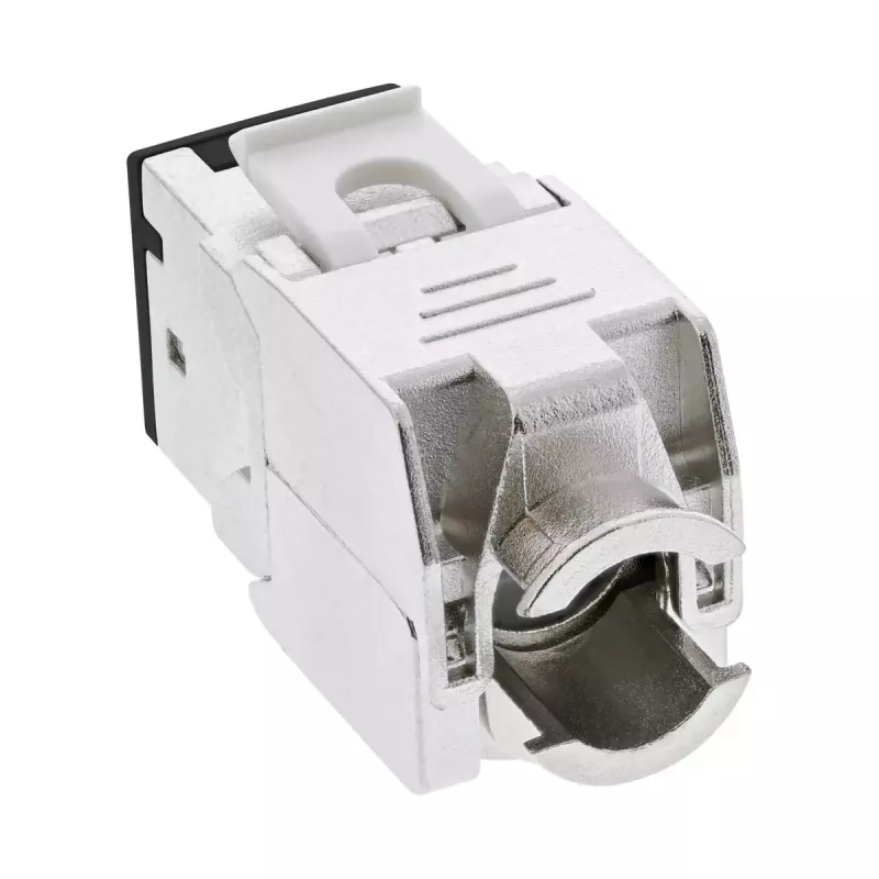 InLine Conector fêmea RJ45 Keystone, blindado, Cat.6A, preto, pack de 8