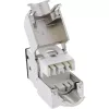 InLine Conector fêmea RJ45 Keystone, blindado, Cat.6A, preto, pack de 8
