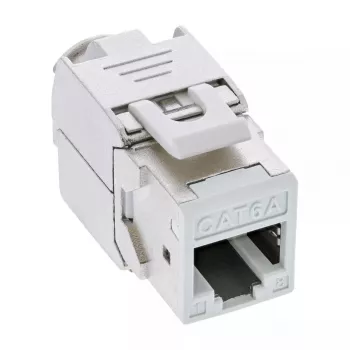 InLine Conector fêmea RJ45 Keystone, blindado, Cat.6A, branco, pack de 8