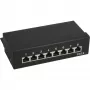 InLine Patch Panel Cat.6 8 portas para secretária preto RAL9005