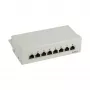 InLine Patch Panel Cat.6 8 portas para secretária cinzento RAL7035