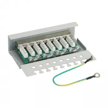 InLine Patch Panel Cat.6 8 portas para secretária cinzento RAL7035