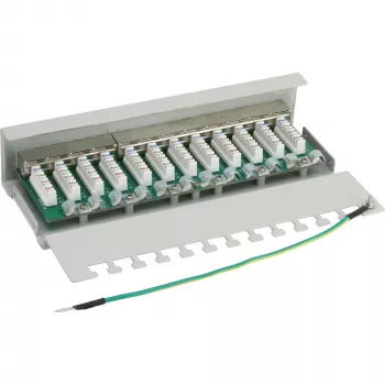 InLine Patch Panel Cat.6 12 portas para secretária/parede cinzento-claro RAL7035