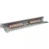 Patch panel InLine Cat.6 16 portas 19 polegadas 1HE cinzento-claro RAL7035