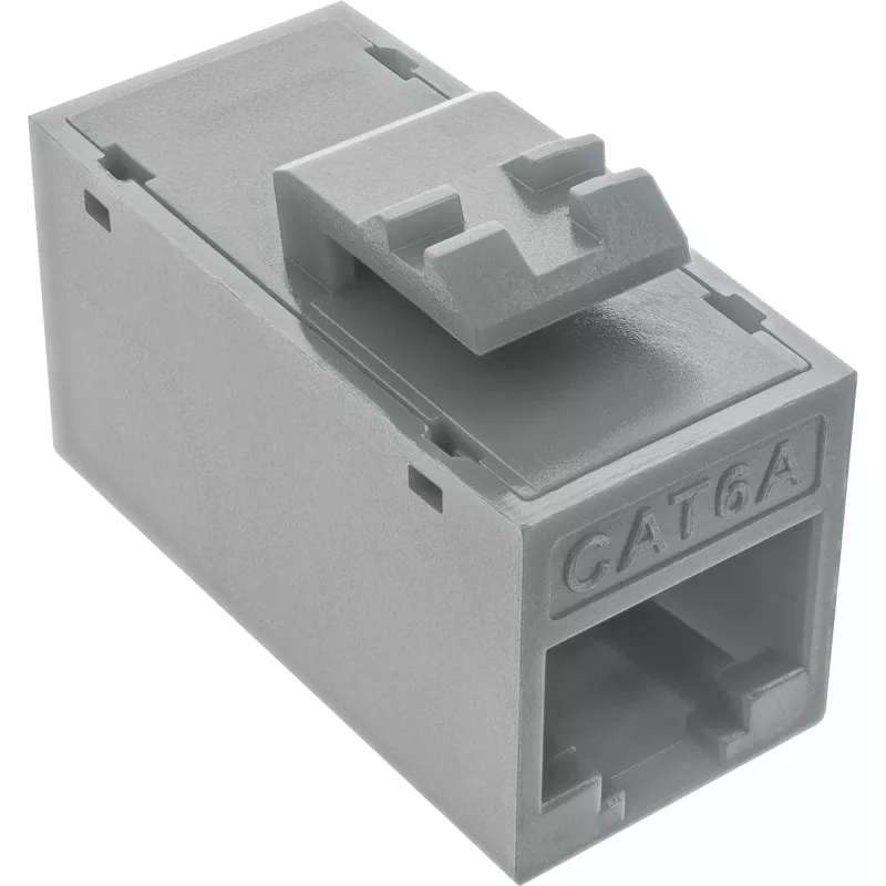 InLine Conector fêmea RJ45 Keystone, não blindado, Cat.6A, pack de 8, cinzento