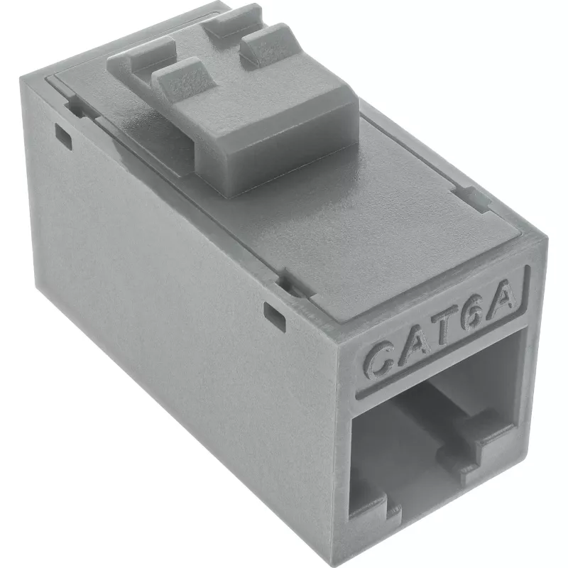 InLine Conector fêmea RJ45 Keystone, não blindado, Cat.6A, pack de 8, cinzento
