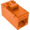 InLine Conector fêmea/acoplador RJ45 Keystone, não blindado, Cat.6A, pack de 8, laranja