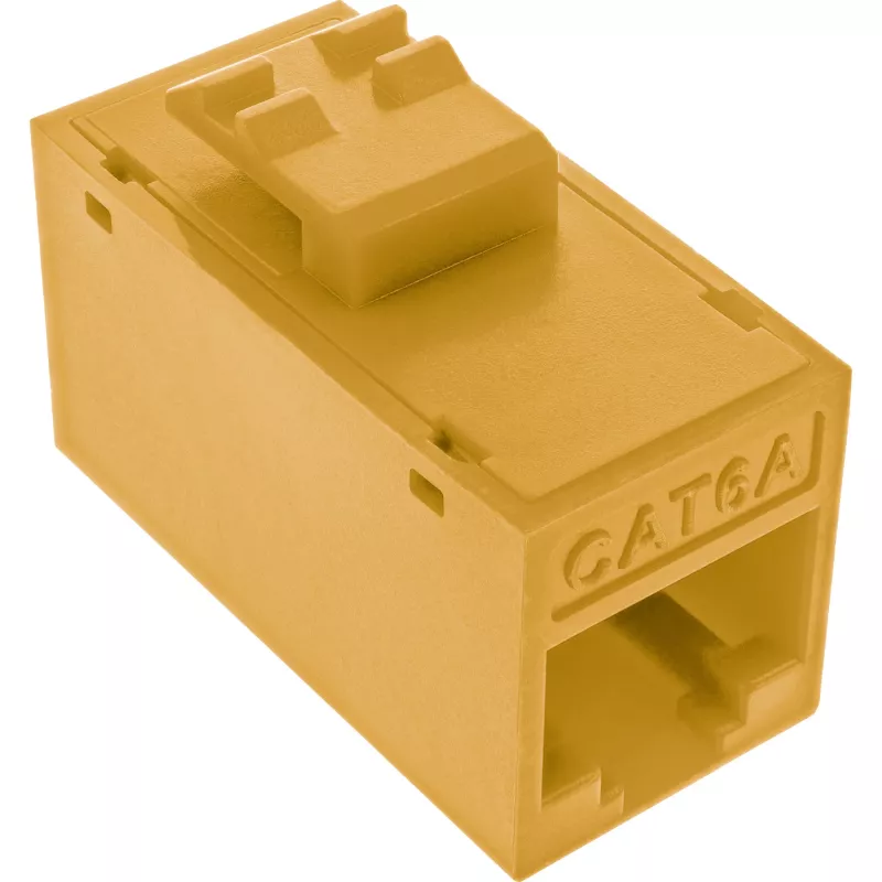 InLine Conector fêmea RJ45 Keystone, não blindado, Cat.6A, pack de 8, amarelo