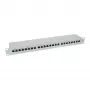 Patch panel InLine Cat.6 24 portas 19 polegadas 1HE cinzento-claro RAL7035