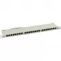 InLine Patch Panel Cat.6 24 portas 19 polegadas 0,5U cinzento-claro RAL7035