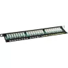 Patch panel Cat.6 InLine 76224B 24 portas 19 polegadas 0,5HE preto RAL9005