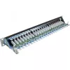 Patch panel InLine Cat.6 24 portas 19 polegadas 1HE preto RAL9005