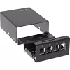InLine Caixa de ponto de consolidação de secretária 4x Keystone RJ45, metal, preto RAL9005