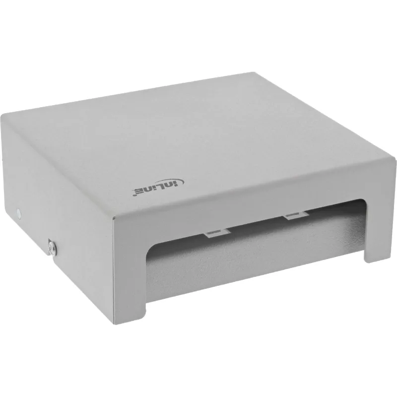 InLine Caixa de ponto de consolidação de secretária 6x Keystone RJ45, metal, RAL7035