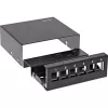 InLine Caixa de ponto de consolidação de secretária 6x Keystone RJ45, metal, preto RAL9005