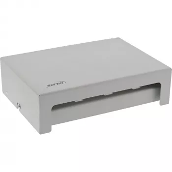 InLine Caixa de ponto de consolidação de secretária 8x Keystone RJ45, metal, RAL7035