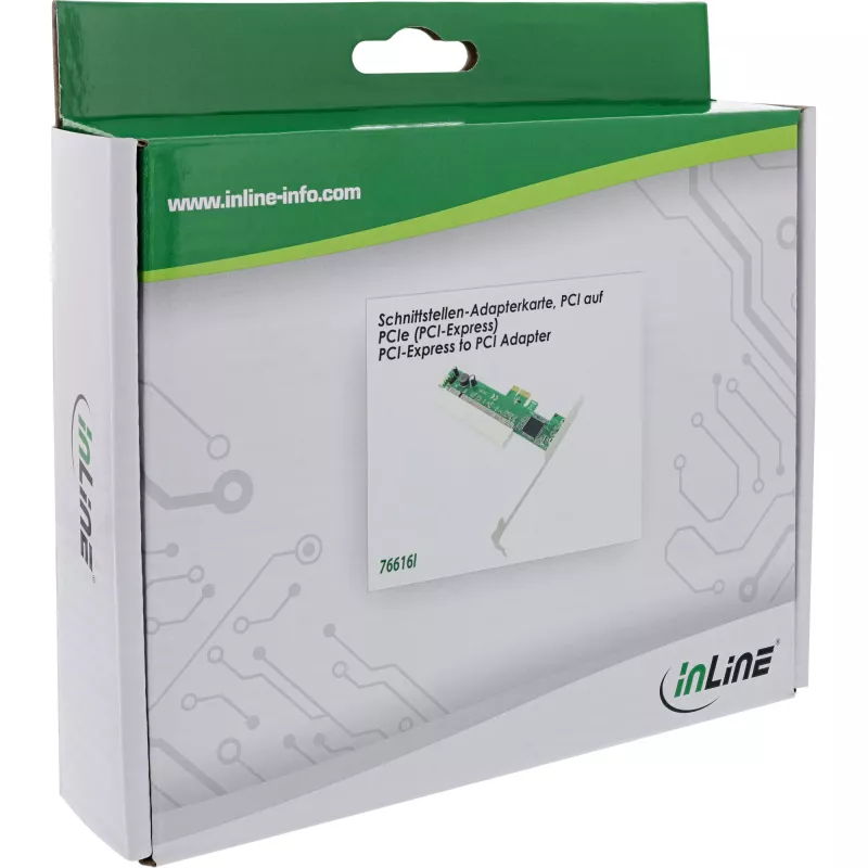 InLine Adaptador de interface PCI para placa de interface PCIe 76616I