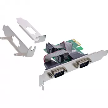 InLine Placa de interface 2x série 9 pinos PCIe PCI Express macho