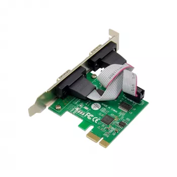 InLine Placa de interface 2x série 9 pinos PCIe PCI Express macho