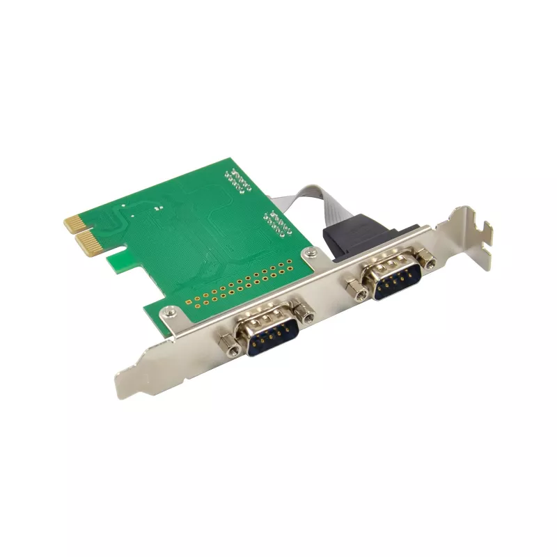 InLine Placa de interface 2x série 9 pinos PCIe PCI Express macho