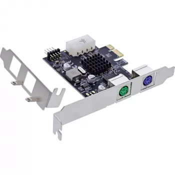 InLine Placa de interface 2x PS/2 USB header PCIe macho 0,48 Gbit/s