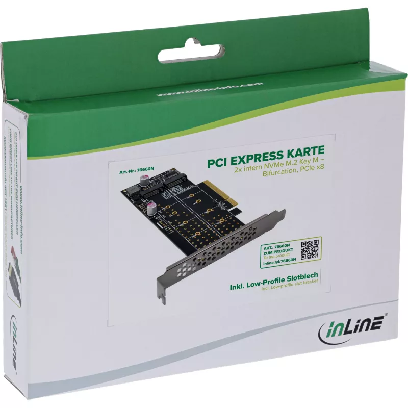InLine 76660N Placa de interface M.2 interna PCIe macho 64 Gbit/s