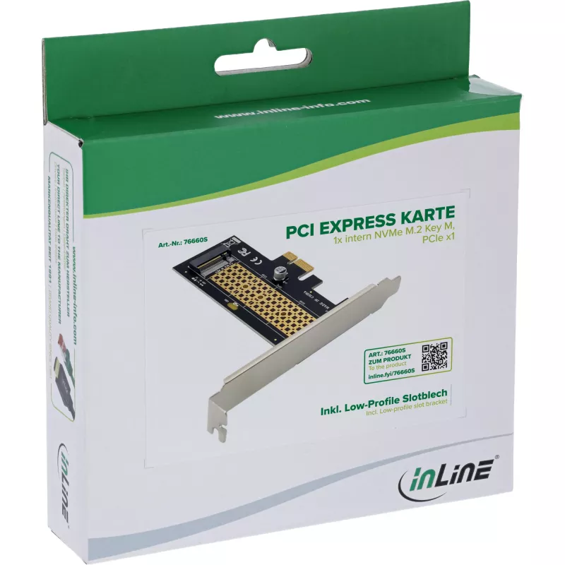 Adaptador M.2 interno InLine 76660S PCIe 1 Gbit/s 3,3 V